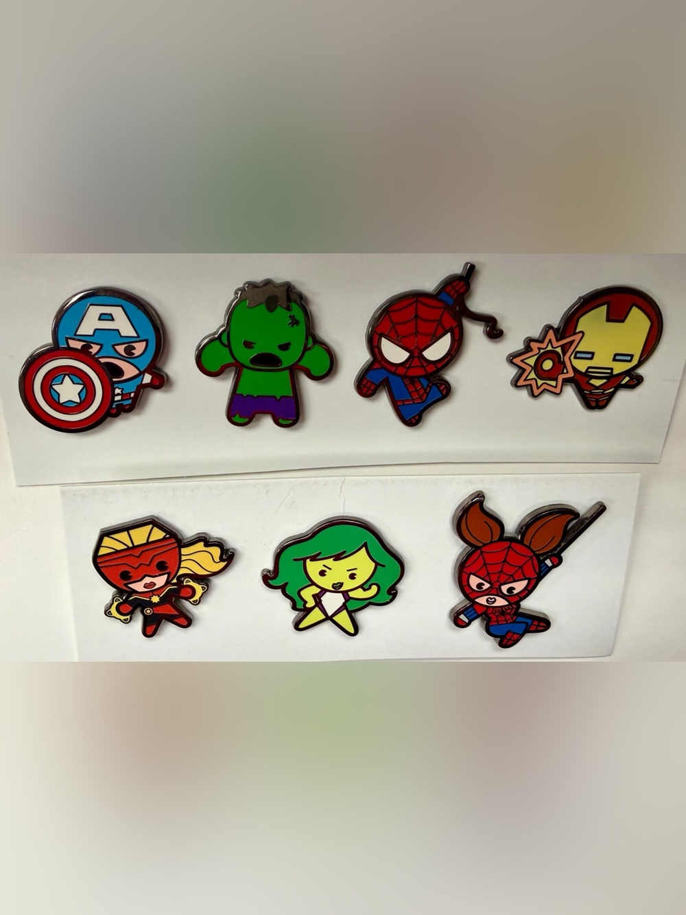 Lot of 7 Marvel Kawaii Art Collection Series 1 Pins from Disney Parks